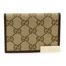 グッチ 財布 カードケーススーパーコピー GUCCI 268843-FAFXG 9643 ベージュ×ダークブラウン