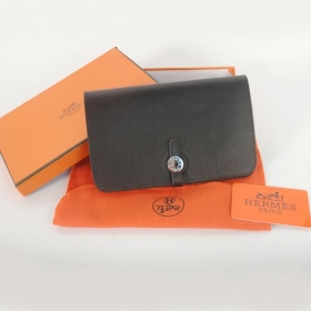 エルメスコピー HERMES 長財布 ドゴン GM 長財布 シルバー金具 hermeswallet12 ブラック