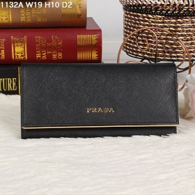 プラダコピー 財布 多色可選 PRADA 二つ折長財布ブラック 1132A-2 ブラック/ブルー/イエロー