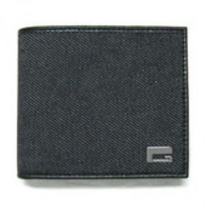 グッチ スーパーコピー　財布　メンズ　二つ折り　札入れ　SV角G　ブラックデニムｘ型押しカーフ　150404　アウトレット
