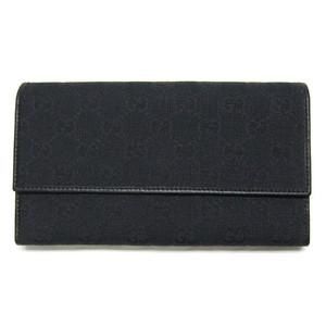 グッチ スーパーコピー　財布　三つ折り　長財布　GGキャンバスx型押しカーフ　ブラック　254586　アウトレット
