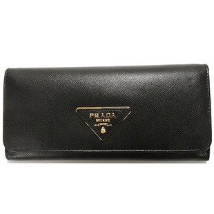 プラダ1M1132 SAFFIANO TRIANG NEROコピー財布