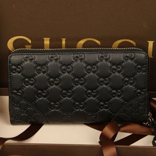 グッチ 長財布 GUCCI グッチ 財布 ラウンドファスナー『2014年春夏新作』BREE/ブリー グッチシマ/GG柄 レザー ブラック 323397